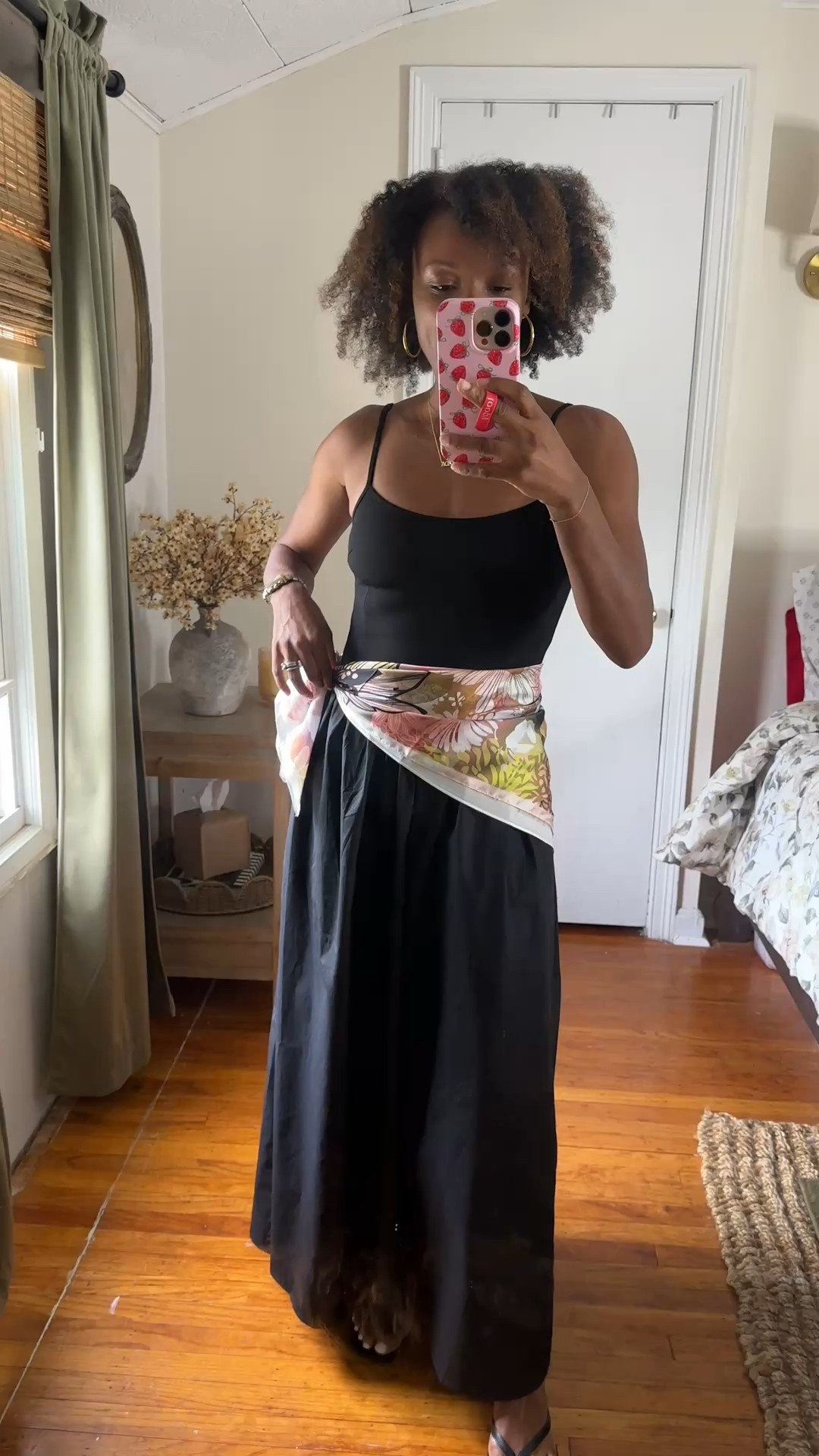 Black maxi dress with scarf

#LTKSummerEdit