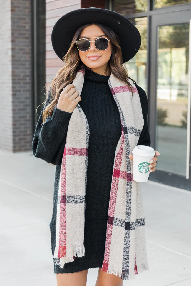 My Grateful Heart Striped Red Scarf | The Pink Lily Boutique