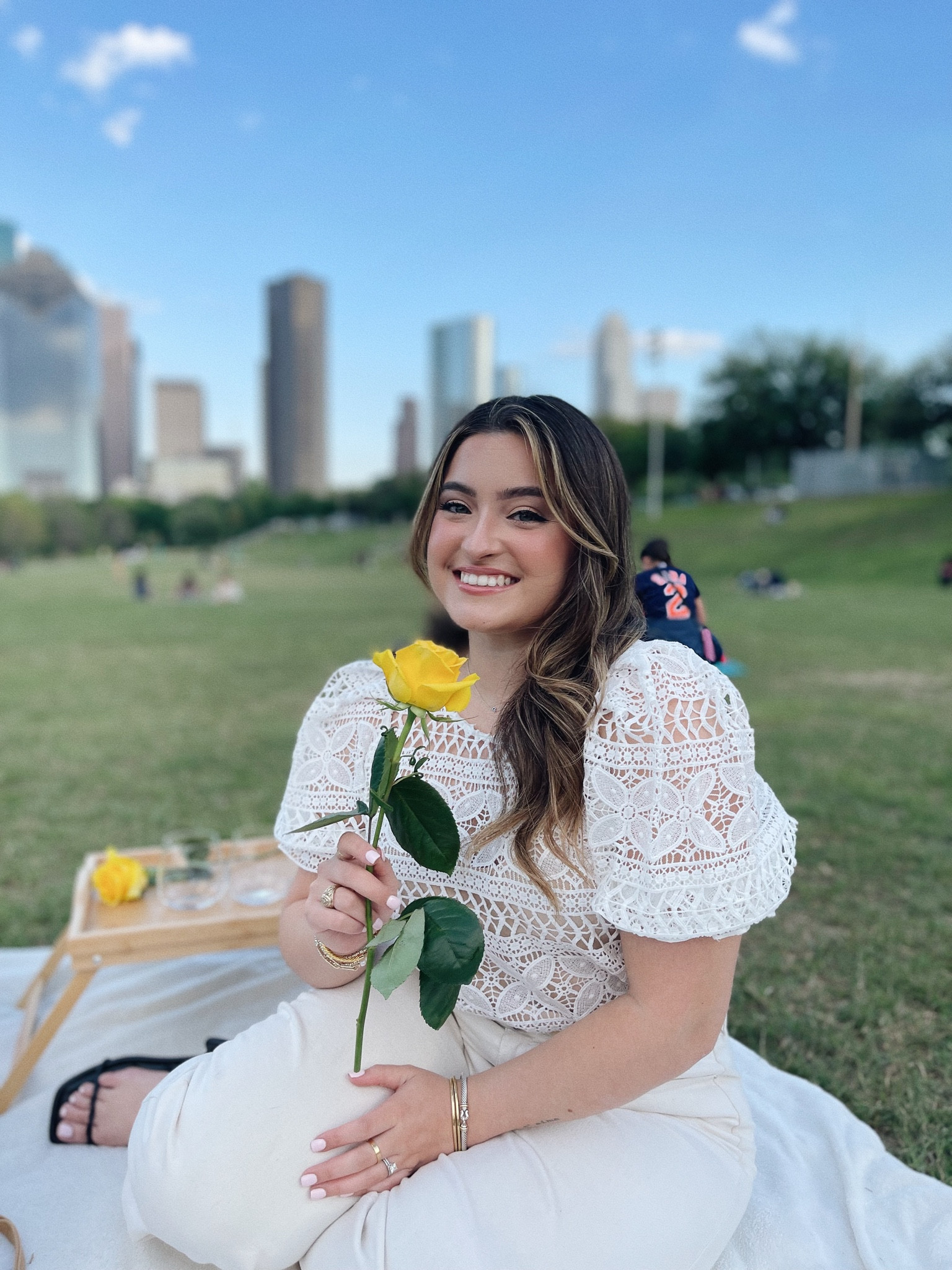 CHEERS TO 28!🌼🍷 Wore the cutest outfit on my birthday picnic in the park. A white eyelet blouse and high waisted jeans that are perfect for this spring. This eyelet from Anthro is sold out, but I linked TONS of similar ones for you!

#LTKfindsunder100 #LTKSeasonal #LTKstyletip