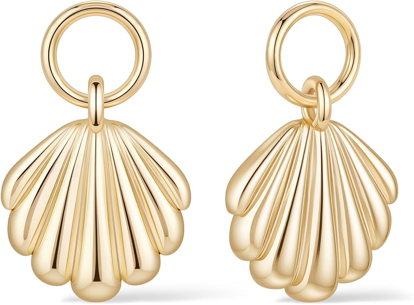 Mameloly 14K Gold Plated Charm for Hoop Earrings Dainty Mix and Match Dangle Charms Trendy Jewelr... | Amazon (US)