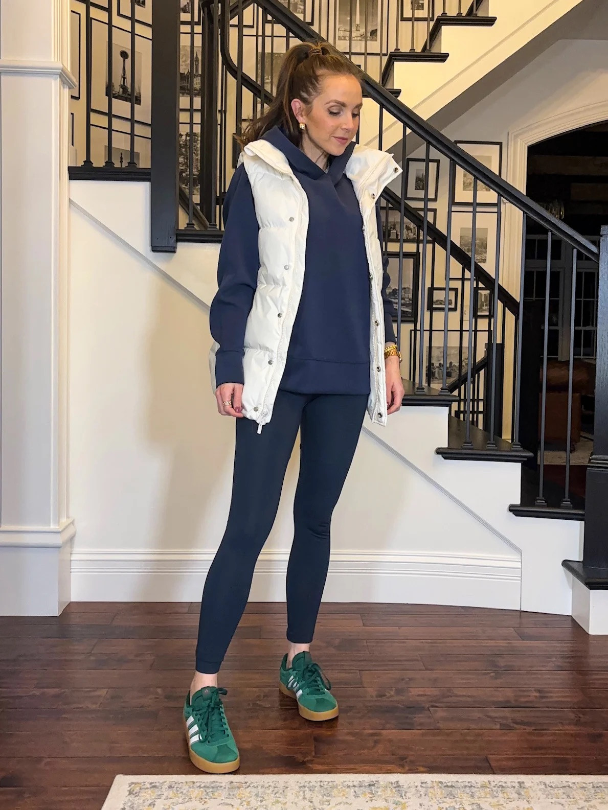 @target loungewear and activewear with monochromatic leggings + sweatshirt + white oversized vest with colorful sneakers

#LTKActive #LTKFindsUnder50 #LTKSeasonal