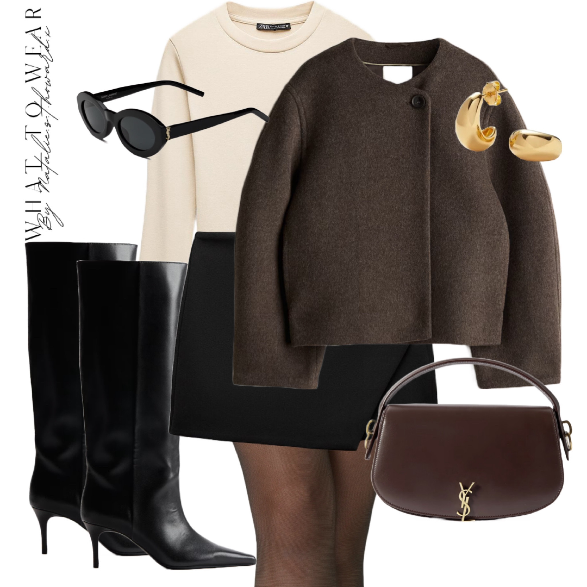 Absoloutely love this outfit! I love black brown and cream together. The knee high boots are such a bargain too and a skort is a staple for me x

#LTKstyletip #LTKautumn #LTKuk