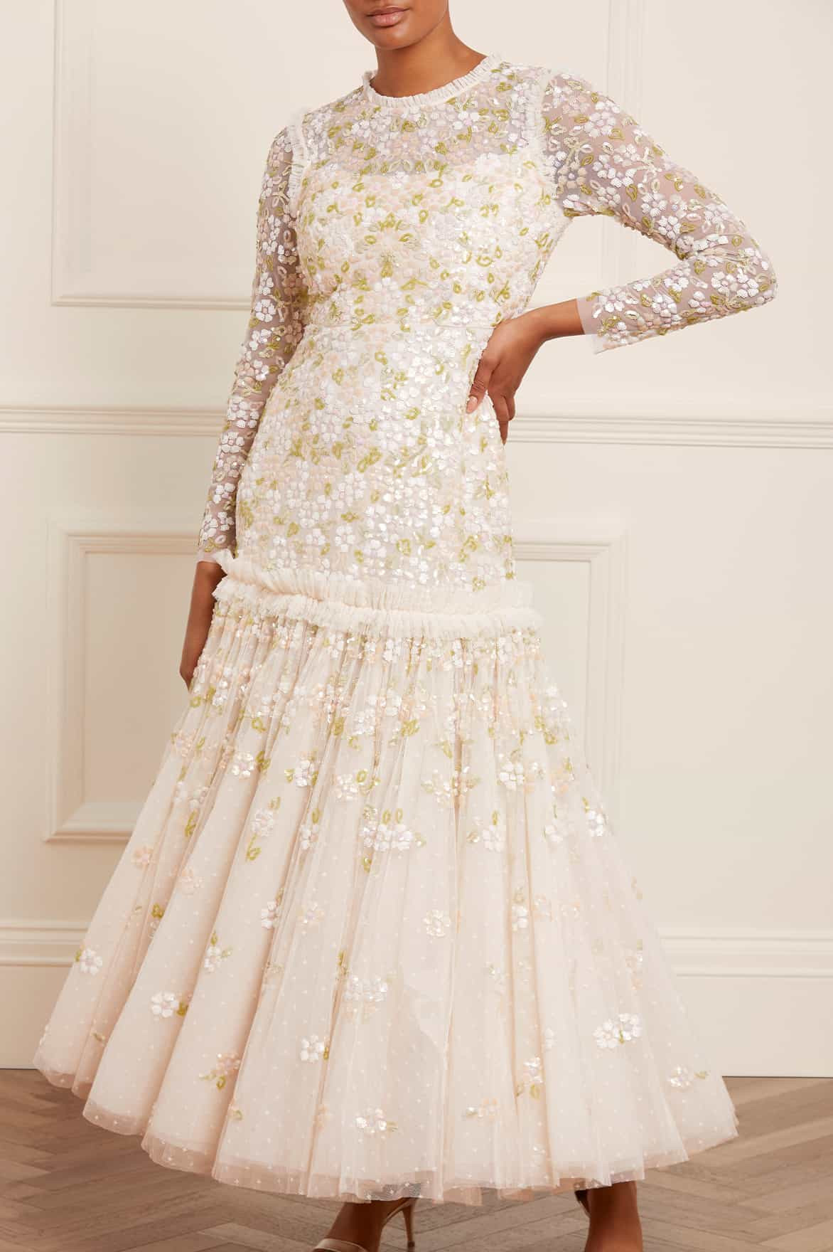 Brianna Long Sleeve Gown | Needle & Thread US