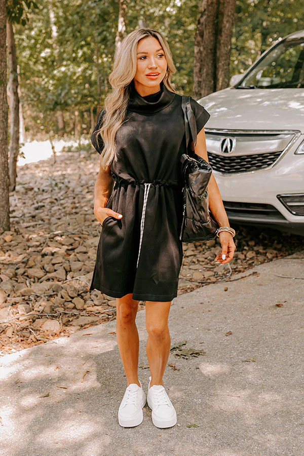 Coffee Run Cutie Mini Dress in Black | Impressions Online Boutique