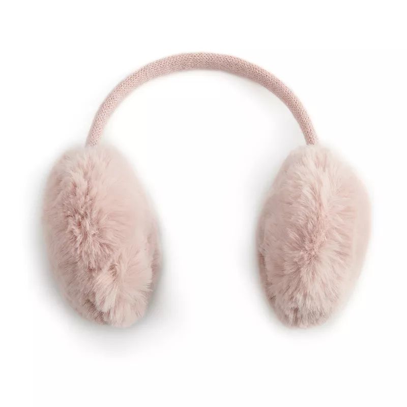 Women's LC Lauren Conrad Faux Fur Earmuffs, Blush | Kohl's