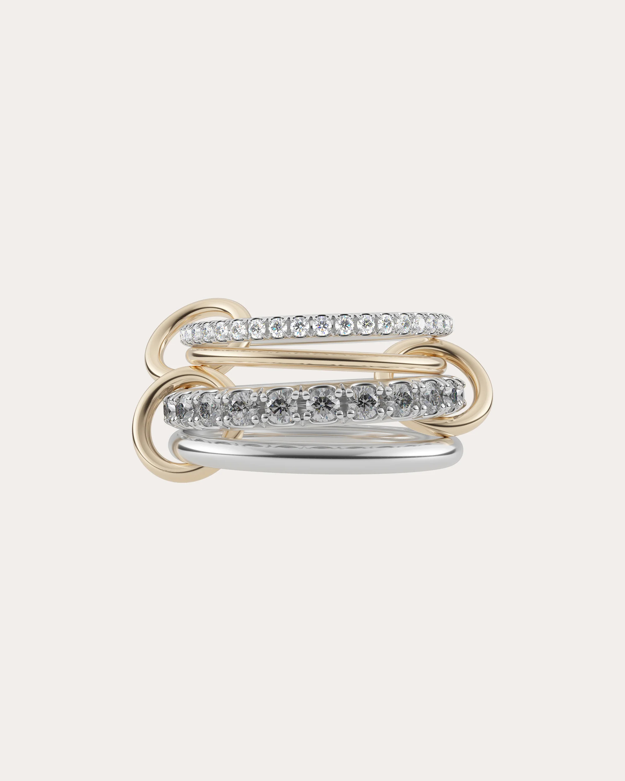 Spinelli Kilcollin Women's Diamond & 18k Gold Two-Tone Arla Ring in Gold/silver | Olivela