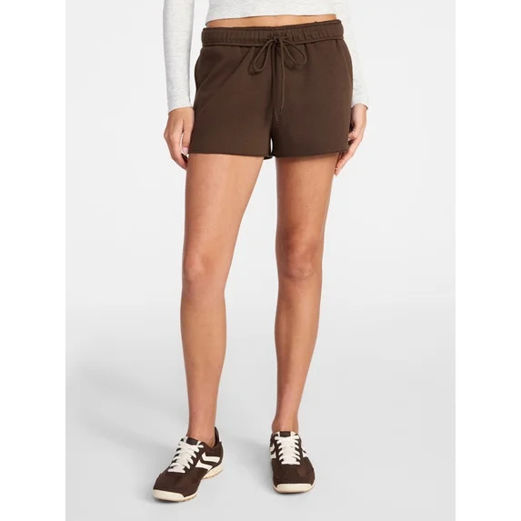 No Boundaries Foldover Fleece Short, Women's | Walmart (US)
