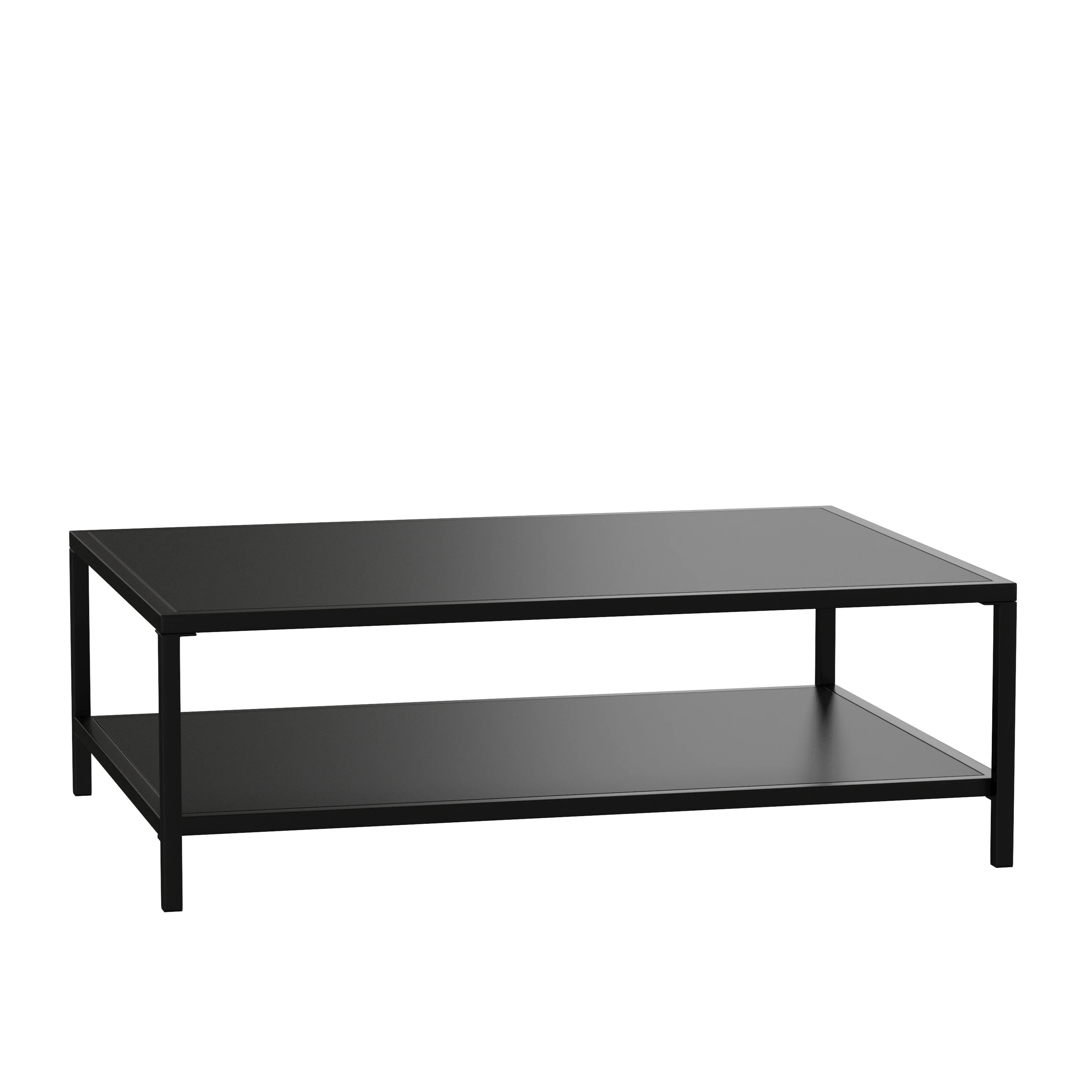 Flash Furniture Brock Outdoor 2 Tier Patio Coffee Table Commercial Grade Black Coffee Table for D... | Walmart (US)