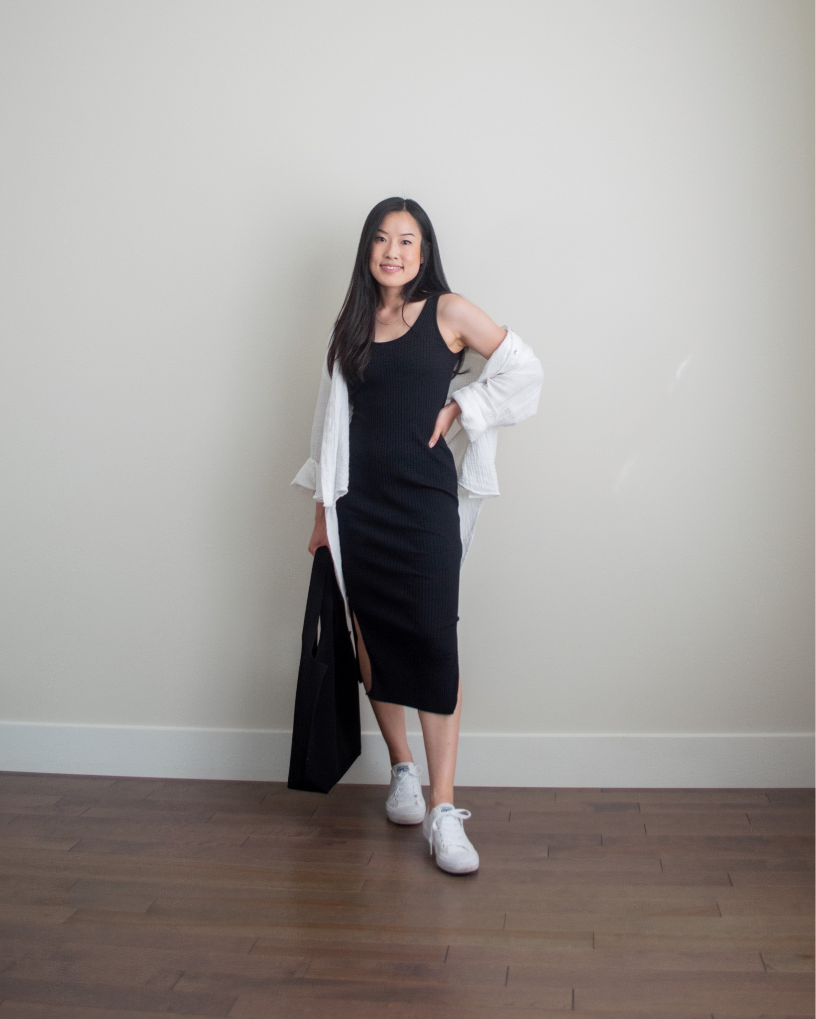 knee length dresses for ladies Women's 100% Organic Cotton Midi Tank Dress S / Eggplant main image 1