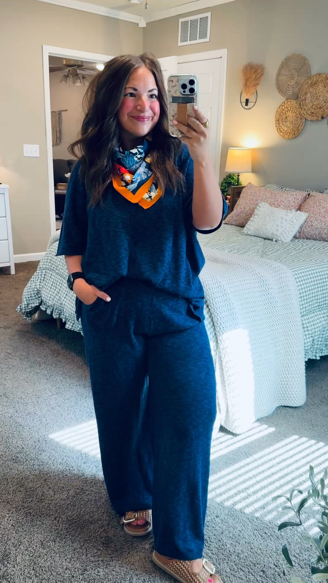 Comfy, cute, and classroom-ready 🍎 This Amazon 2-piece set is an easy go-to—just add a fun little scarf for the perfect pop!

sandals: fit true to size // wearing a 5
set: fits true to size // wearing a large 

 #LTKootd #LTKMidsize #LTKWorkwear