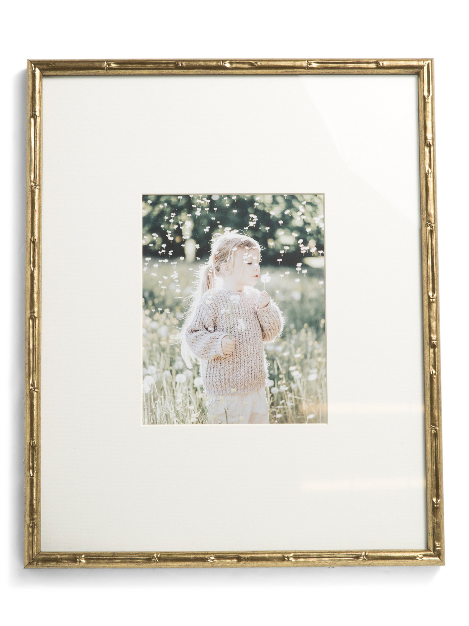 16x20 Matted To 8x10 Metallic Bamboo Textured Wall Portrait | TJ Maxx