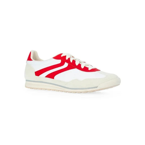No Boundaries Retro Lace-Up Sneakers, Women's | Walmart (US)