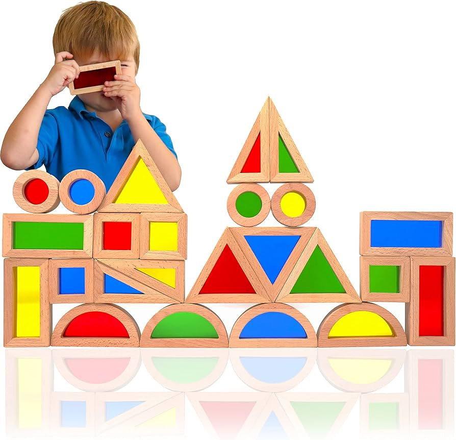 DomiDoni Montessori Toys for 18+ Months Old - Toddlers Wooden Building Blocks Sorting and Stackin... | Amazon (US)