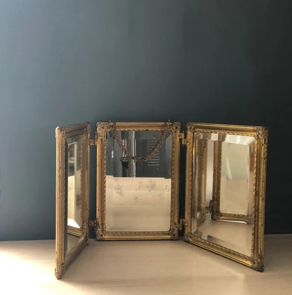 19th C Antique French Gilt Ormolu Triptych Boudoir Wall | Etsy Canada | Etsy (CAD)