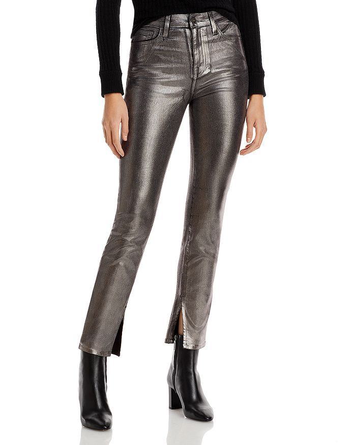 Rae High Rise Jeans in Coated Metallic | Bloomingdale's (US)