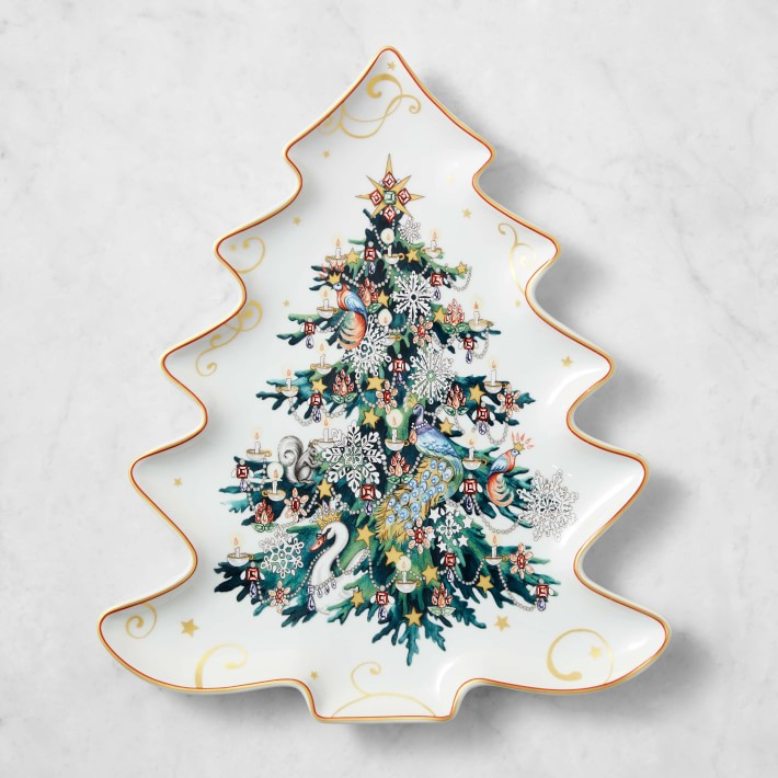 'Twas the Night Before Christmas Figural Tree Platter | Williams-Sonoma