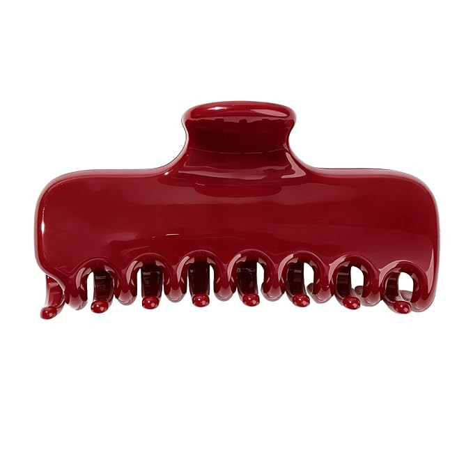 Claw Clips for Women, 4 Inch Big Hair Claw Clips, Cherry Red Hair Clips for Thick Thin Hair, Non ... | Amazon (US)