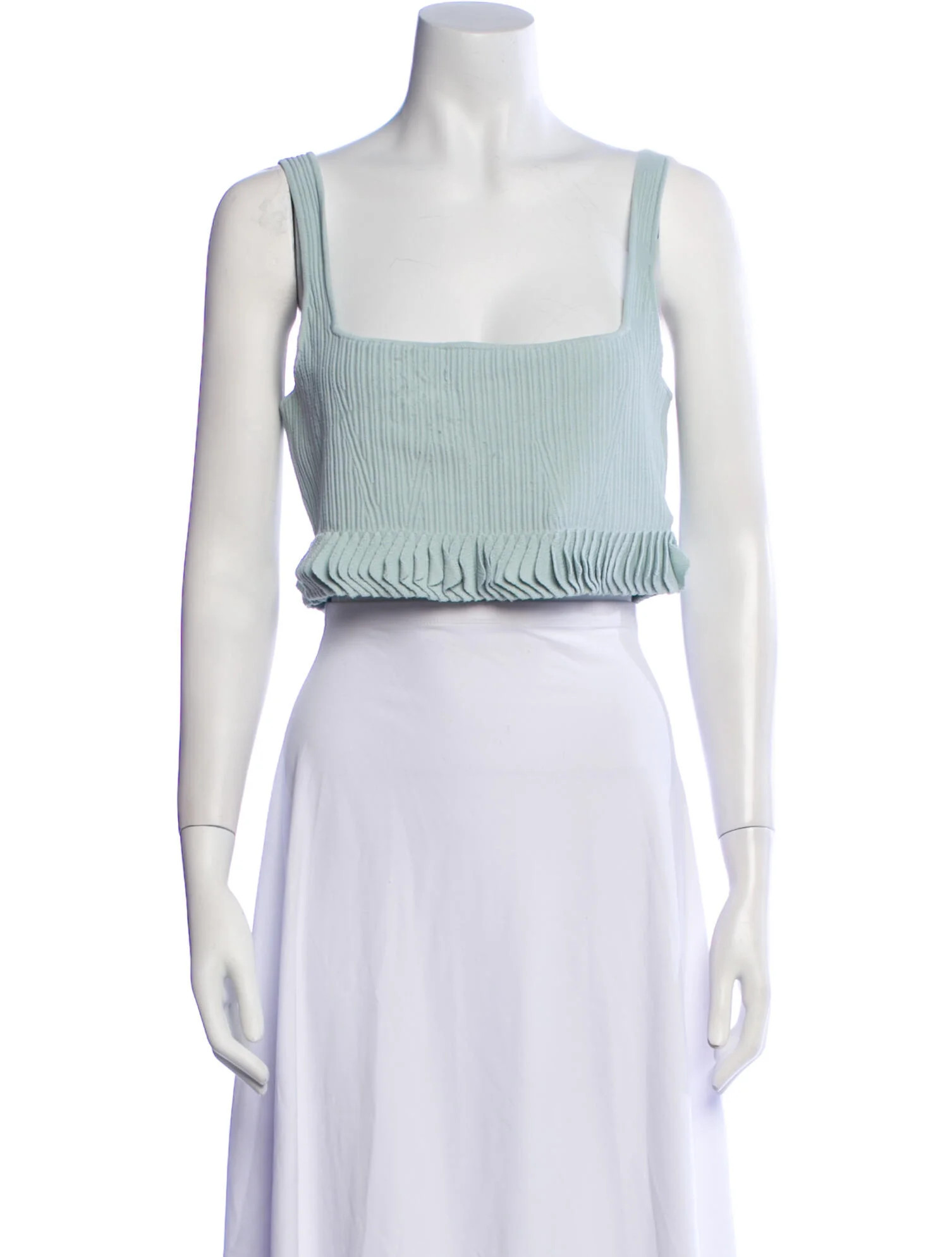 Square Neckline Sleeveless Crop Top | The RealReal