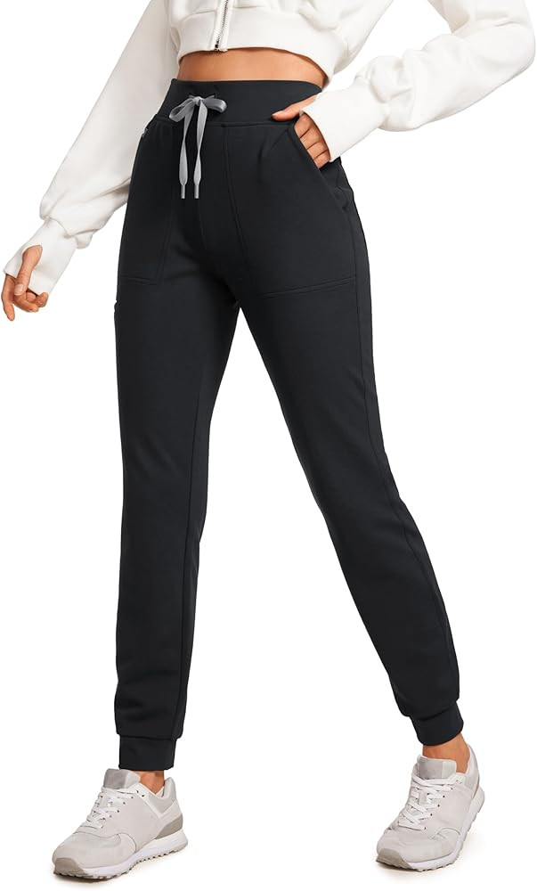 High Waisted Jogger Medical Scrub Pants Women - 7 Pockets Stretch Knit Drawstring Yoga Waistband ... | Amazon (US)