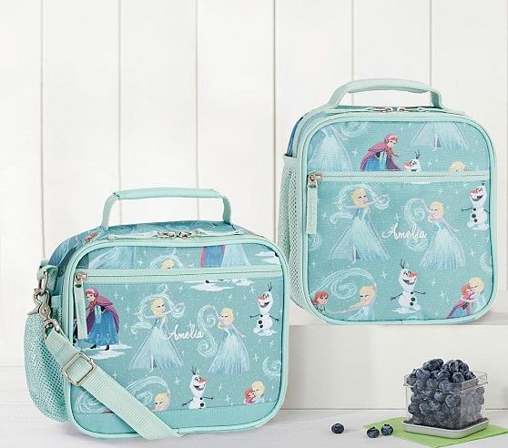 Mackenzie Aqua Disney Frozen Lunch Boxes | Pottery Barn Kids