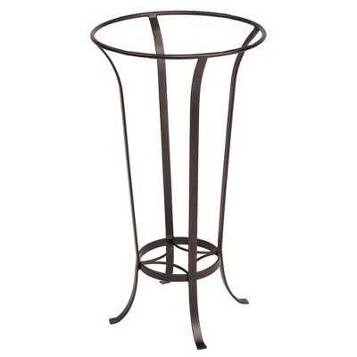 Tulip Iron Plant Stand Roman Bronze - Achla Designs: Freestanding Metal Planter Holder, Indoor/Outdoor Use, 28" Tall | Target