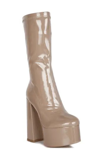 LONDON RAG Vinkele Platform Boot in Taupe at Nordstrom Rack, Size 10 | Nordstrom Rack