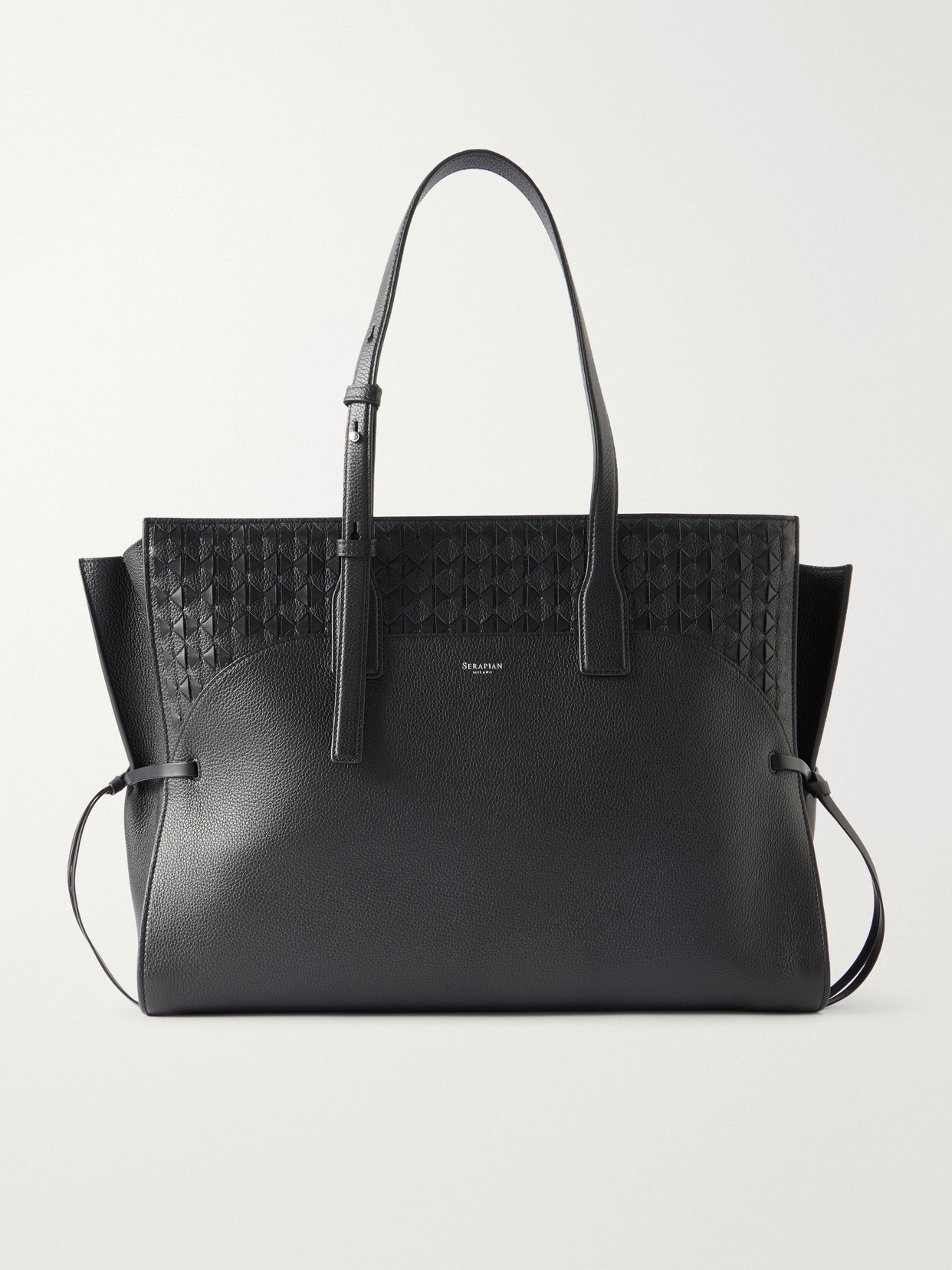 Serapian - Maro Large Textured-leather Tote - Black | NET-A-PORTER (US)