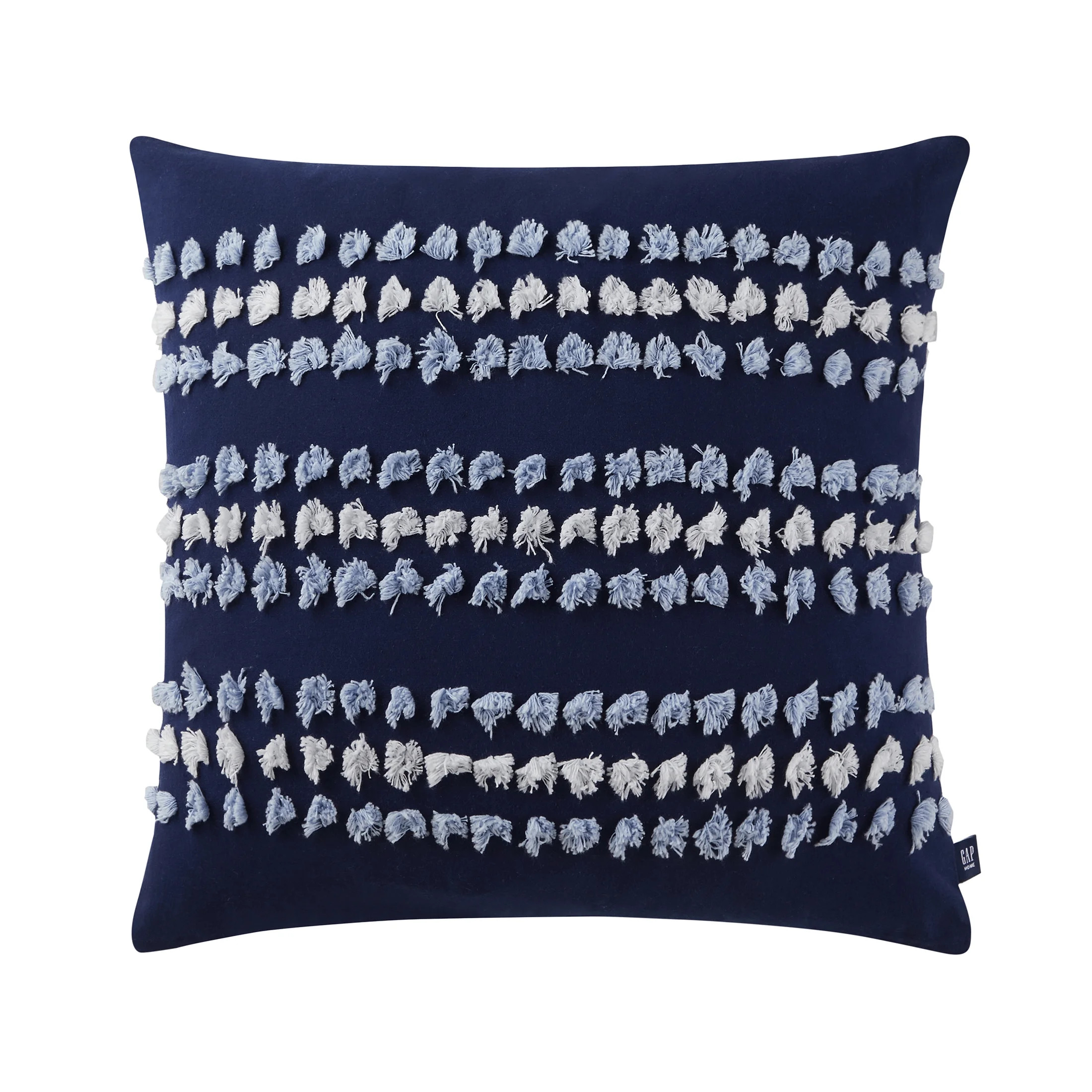 Gap Home 100% Organic Cotton Tufted Dot Decorative Pillow Navy 20" x 20" | Walmart (US)