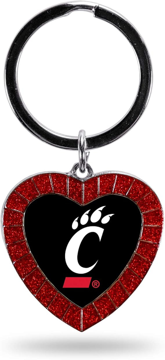Rico Industries NCAA Team Color Rhinestone Heart Keychain - Great Accessory | Amazon (US)