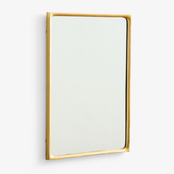 Grace Textured Metal Wall Mirror - 24"W x 36"H | West Elm (US)
