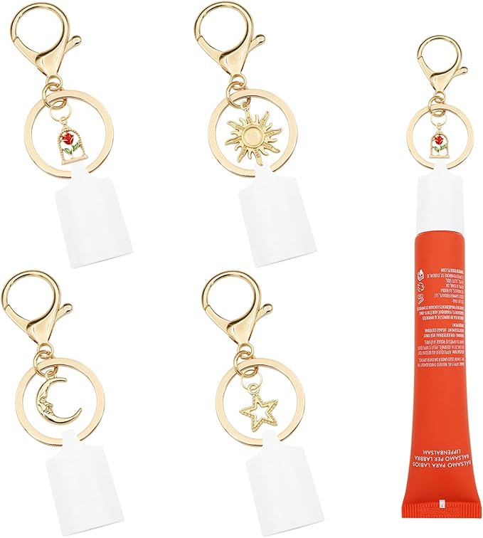 TTYY 4Pcs Keychain Cap for Summer Fridays 0.5 Oz, Classical Keychain Holder for LANGIGE 0.35 oz L... | Amazon (US)