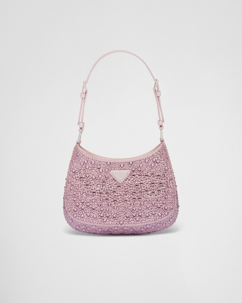 Prada Cleo satin bag with crystals | Prada Spa US