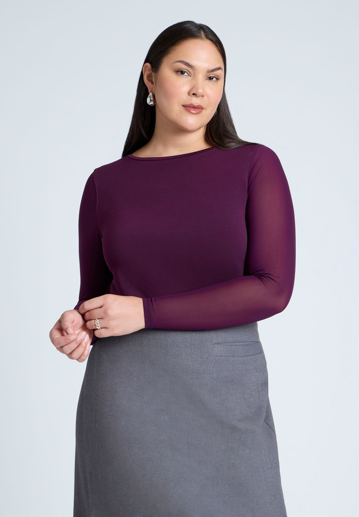 Sheer Sleeve Tee | Eloquii