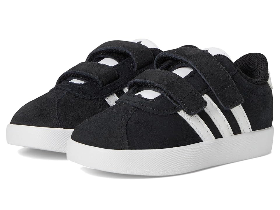 adidas Kids VL Court 3.0 (Toddler) Kids Shoes Black/White/Black : 7 Big Kid M, Leather | Zappos