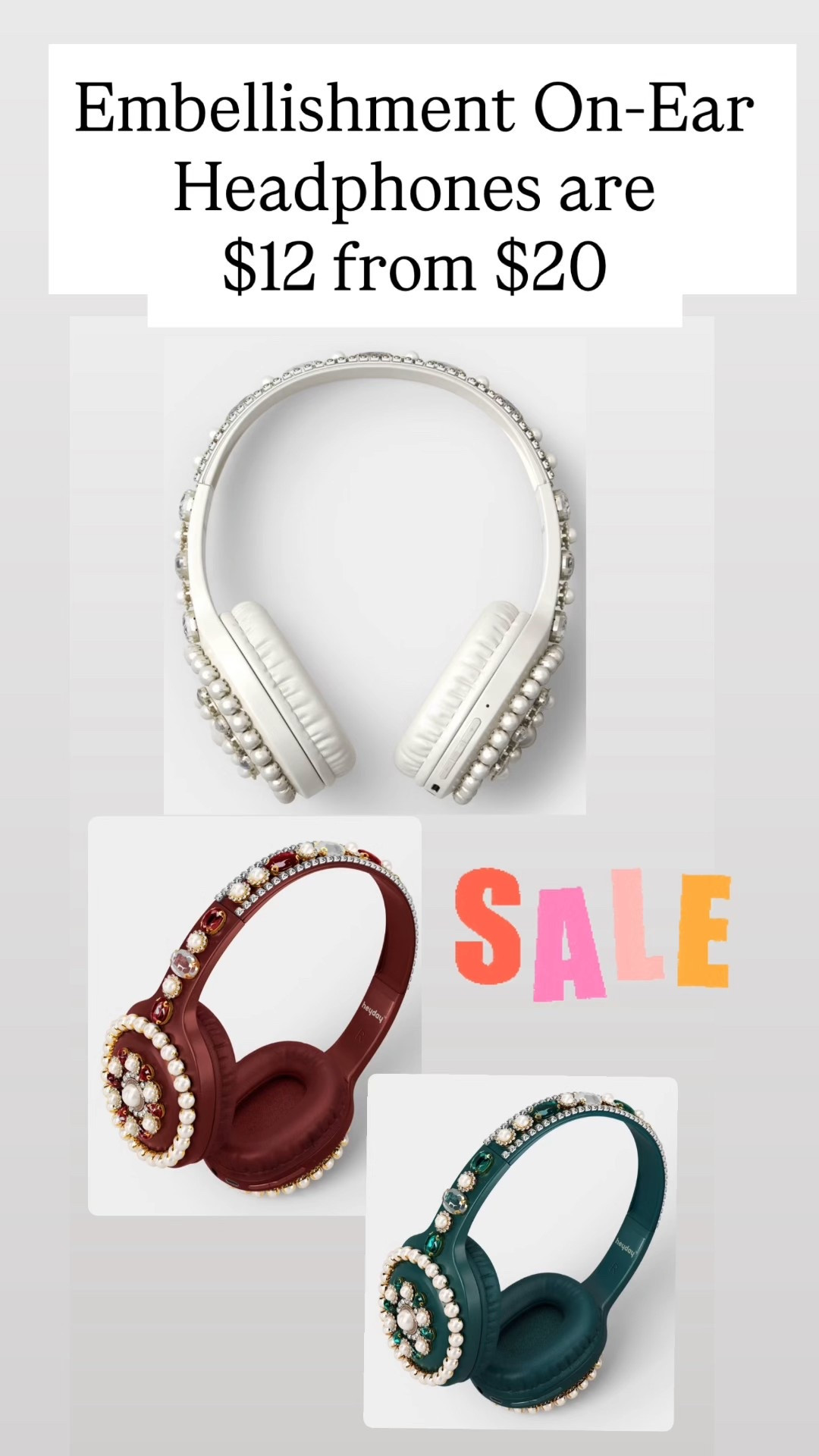 Embellishment On-Ear Headphones from $12 from $20

#LTKHoliday #LTKGiftGuide