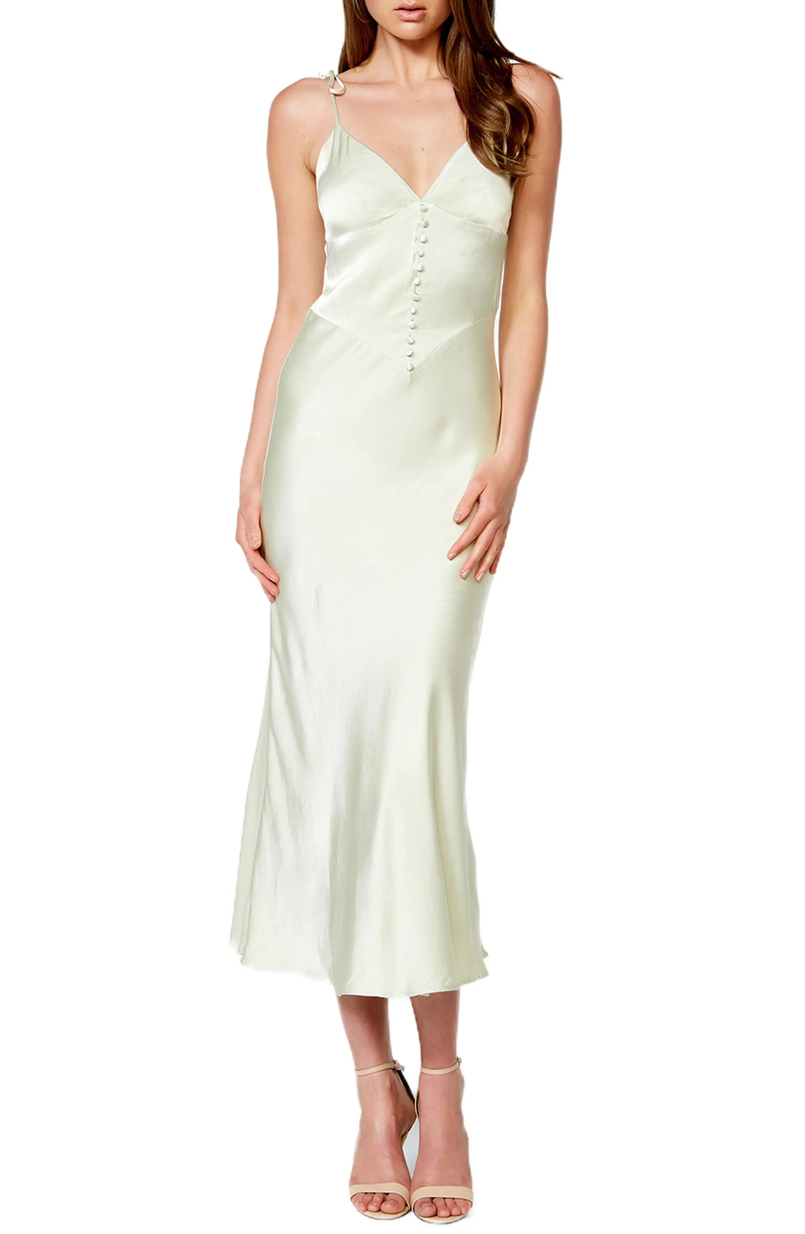 Women's Bardot Zelda Slip Dress, Size Medium - Green | Nordstrom