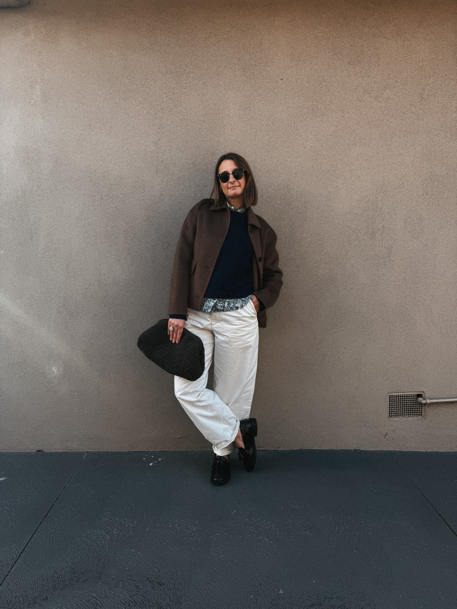 Loafers - Frankie4. Sized up one size. 
Pants - Uniqlo. Wearing my usual size small 
Blouse - Sezane. Old. 
Sweater - Uniqlo. Sized up to a medium 
Jacket - Assembly Label. Wearing an XS  

#LTKspring #LTKaustralia #LTKnewzealand