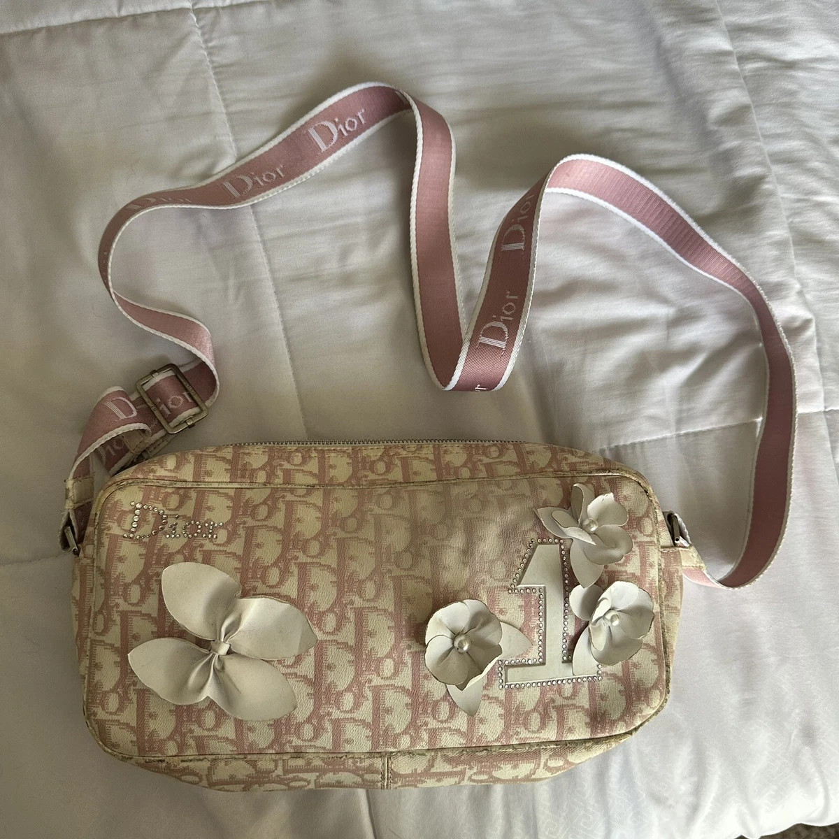 Authentic Vintage Pink Dior Monogram Shoulder Bag | eBay US