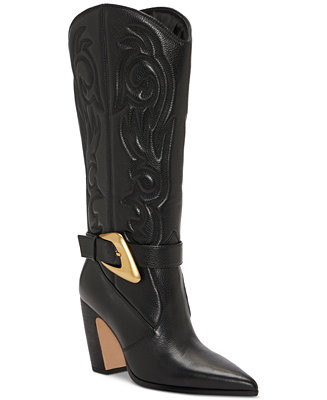 Women's Biancaa Extra Wide-Calf Buckled Cowboy Dress Boots | Macy's Canada