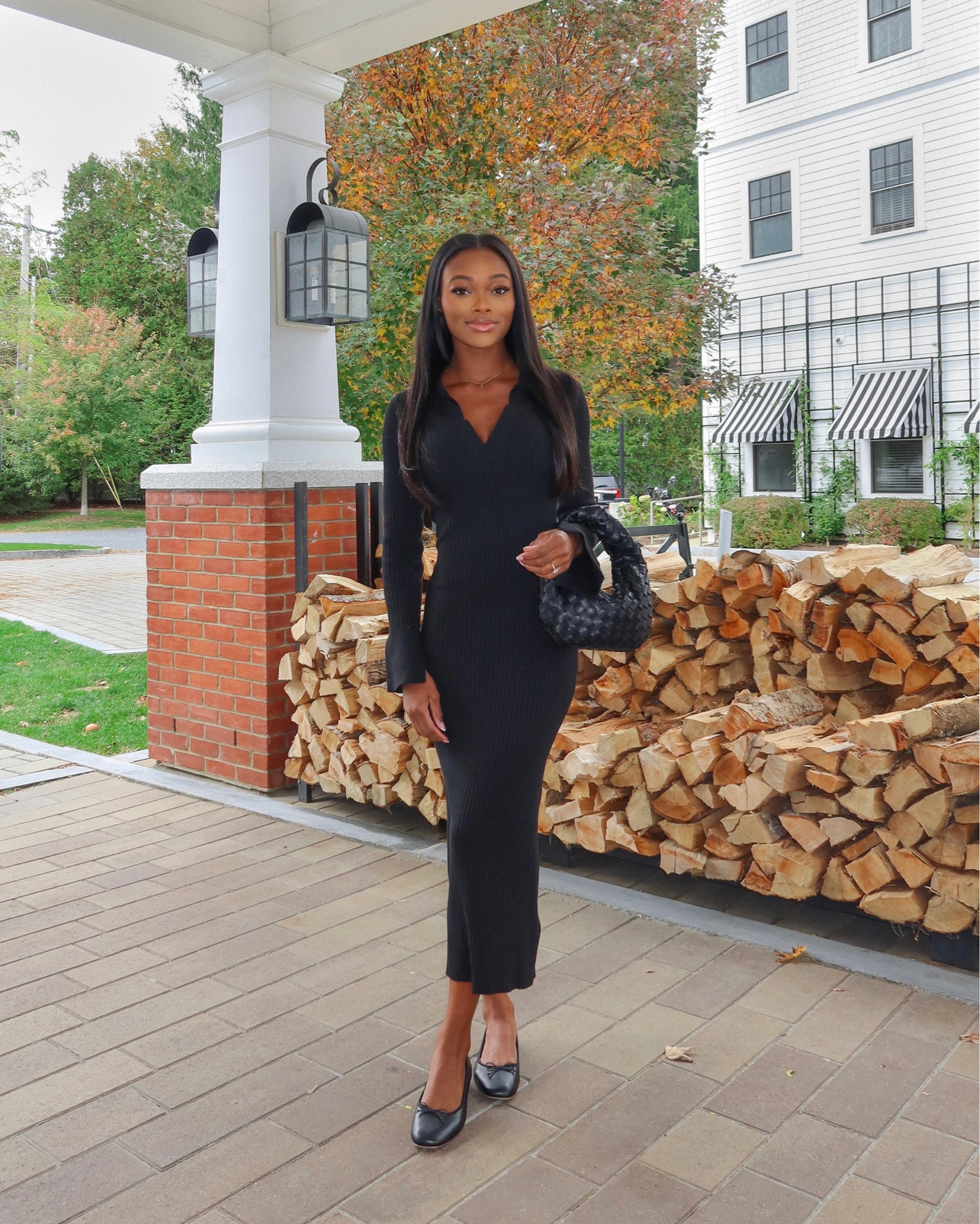 Fall outfit inspiration! Love a simple black dress and ballet flats outfit! 🖤 

#LTKstyletip #LTKshoecrush
