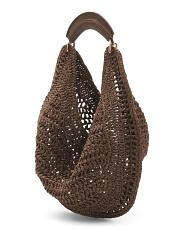 Straw Woven Hobo With Novelty Handle | TJ Maxx