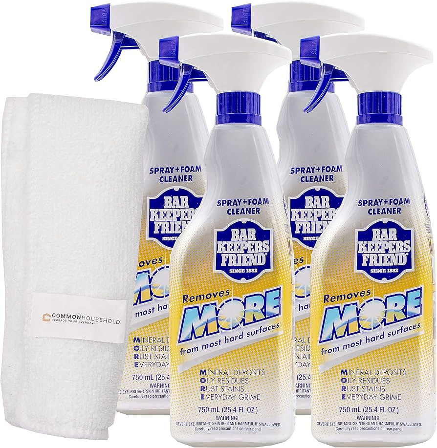 Non-Abrasive, Reusable Microfiber Cloth| Household Cleaning Kit| Bundled with (4) Bar Keepers Fri... | Amazon (US)