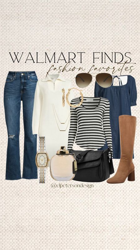 @walmartfashion
#WalmartPartner #WalmartFashion 
#walmartfinds #ootd #GRWM  #wiw #womensfashion #fallfashion 
High boots
Sunglasses 
Jeans
Watch
#LTKunder100 #LTKunder50

#LTKstyletip