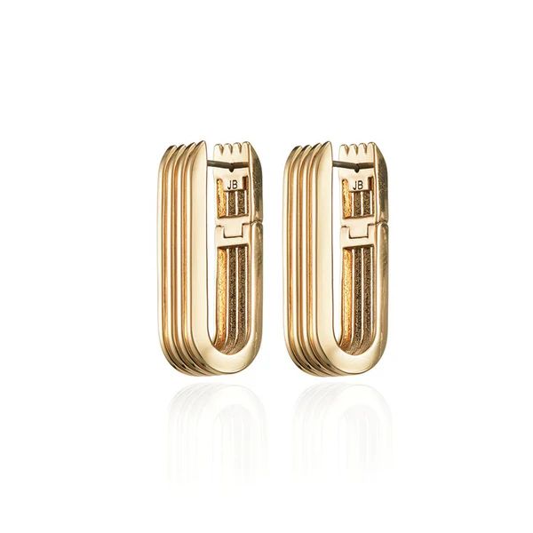 Rahni Ribbed U-Link Earrings | Jenny Bird (US)