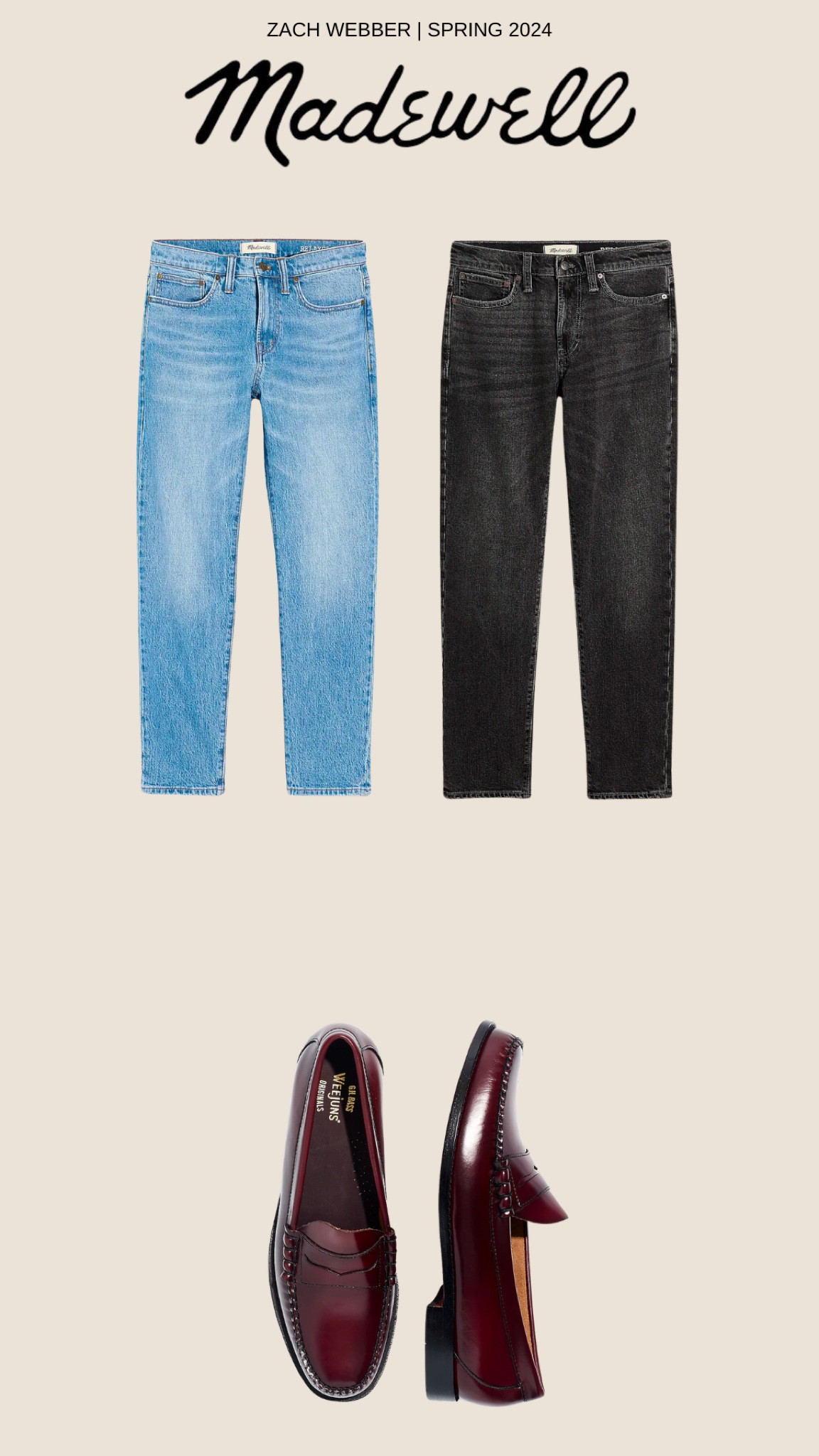 Trying the tapered fit jeans and some weejuns from Madewell - excited to wear these for spring outfits

#LTKmens #LTKstyletip #LTKshoecrush