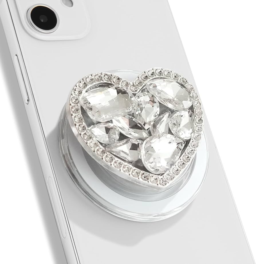 OnTheGrip Compatible with Magsafe Cute Cubic Diamond Heart Shape Design Collapsible Mobile Phone ... | Amazon (US)