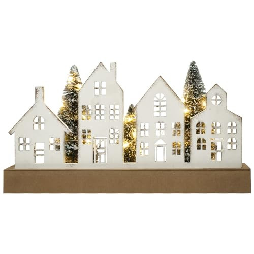 Christmas Decorations for Home Led Lighted Christmas Tree Decor with Timer Wooden Merry Christmas Sign Rustic Farmhouse Tabletop Block Xmas Holiday Signs Indoor Room Party | Amazon (US)