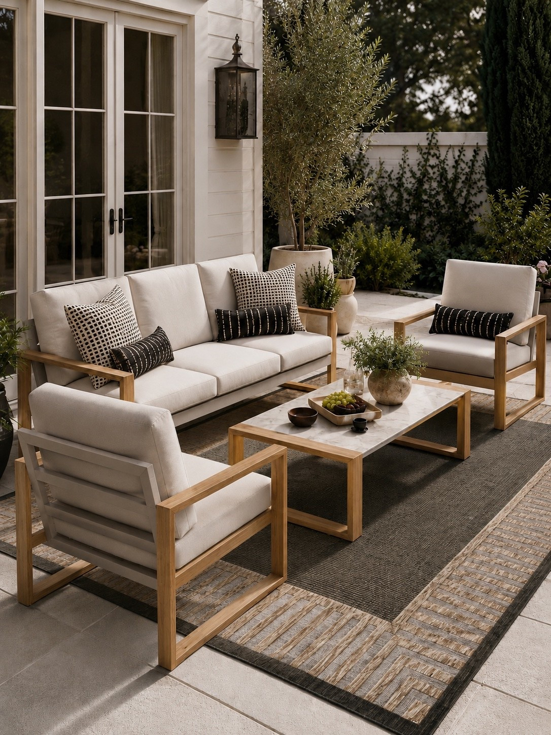 Create an Outdoor Living Room You’ll Never Want to Leave 🤍🌿

This timeless patio setup blends clean-lined furniture, warm wood accents, and layered neutral textiles for a look that’s both elevated and inviting. The creamy cushions, marble-top coffee table, and classic black-and-natural pillow combination create the perfect balance of comfort and sophistication. Whether you’re hosting guests or enjoying a quiet morning coffee, this outdoor space feels like an extension of your home.

Proof that a few thoughtfully chosen pieces can completely transform your backyard into a luxury retreat.

Follow @farmtotablecreations on Instagram for more cozy, elevated home finds and outdoor living inspiration. ✨

#LTKHome #PatioDecor #OutdoorLiving #BackyardGoals #OutdoorFurniture #PatioInspiration #BackyardOasis #HomeDecorFinds #OutdoorStyling #ModernFarmhouse #OutdoorDesign #LuxuryOutdoorLiving #BackyardRetreat #NeutralDecor #PatioSeason #OutdoorEntertaining #HomeInspiration #LTKFinds #CozyOutdoorSpace #FarmToTableCreations

#LTKHome #LTKSeasonal #LTKSaleAlert