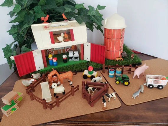Fisher Price Farm Barn and Silo Vintage - Etsy | Etsy (US)