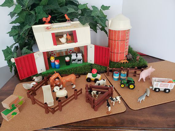 Fisher Price Farm Barn and Silo Vintage - Etsy | Etsy (US)